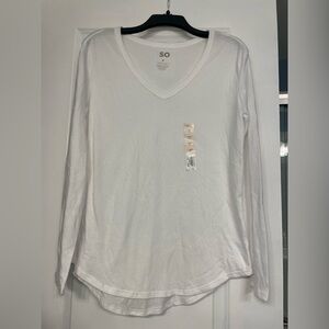 SO White Long Sleeve Tee